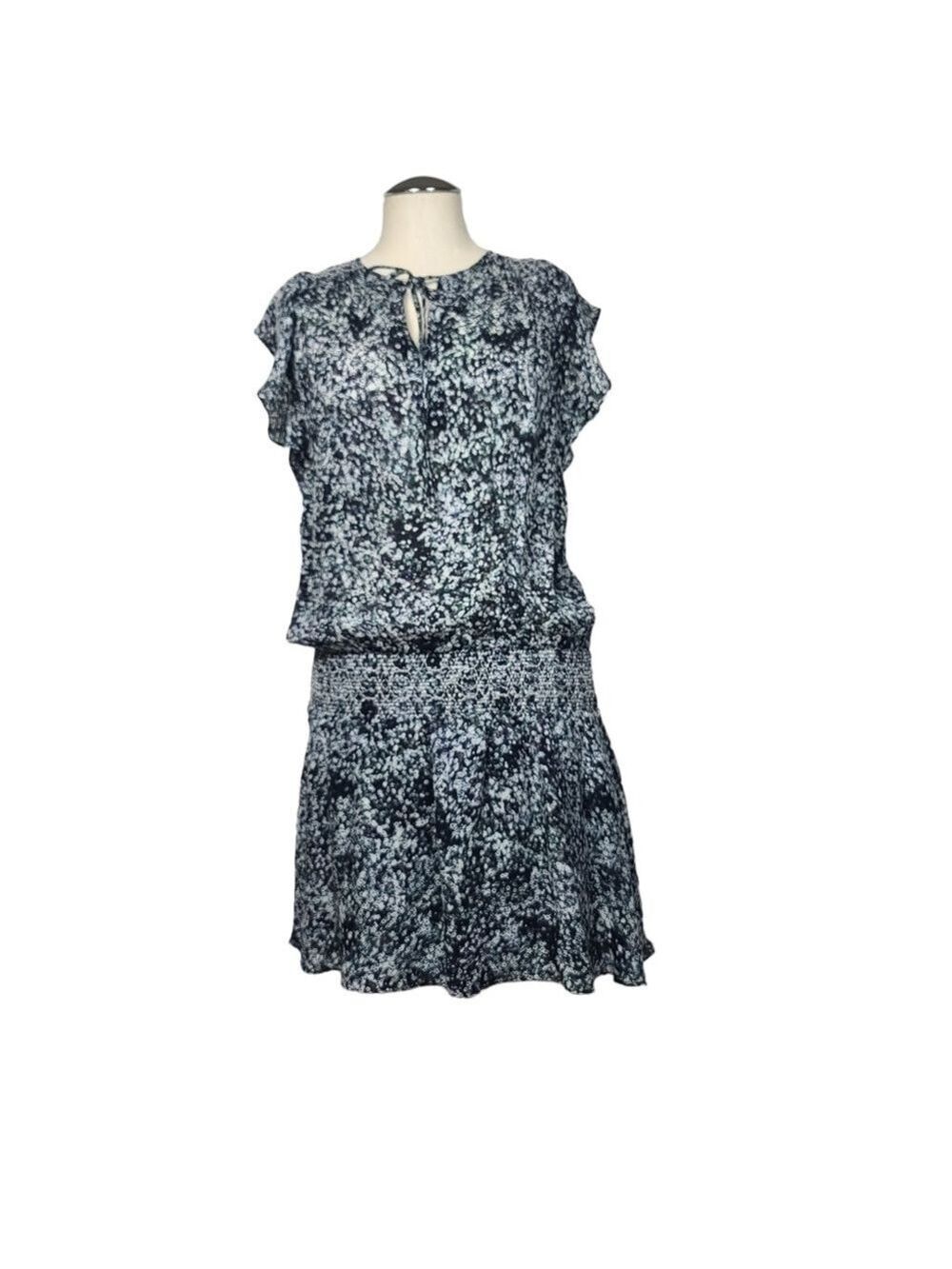 Parker Dean Floral Smocked Waist Mini Dress XS
